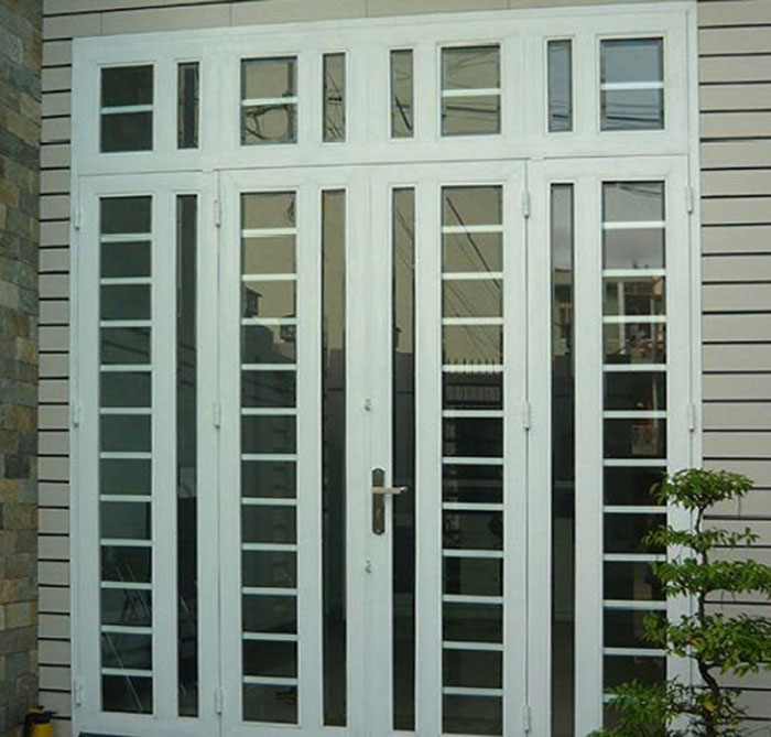 Mẫu cửa sắt 4 cánh đơn giản